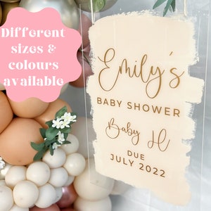 Personalised Baby Shower Sign / Acrylic Sign / Personalised Sign