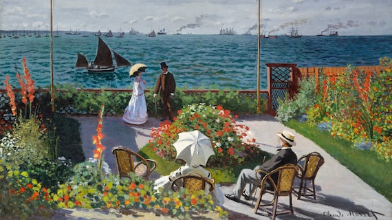 Samsung Frame TV Art: Claude Monet Garden at Sainte-adresse