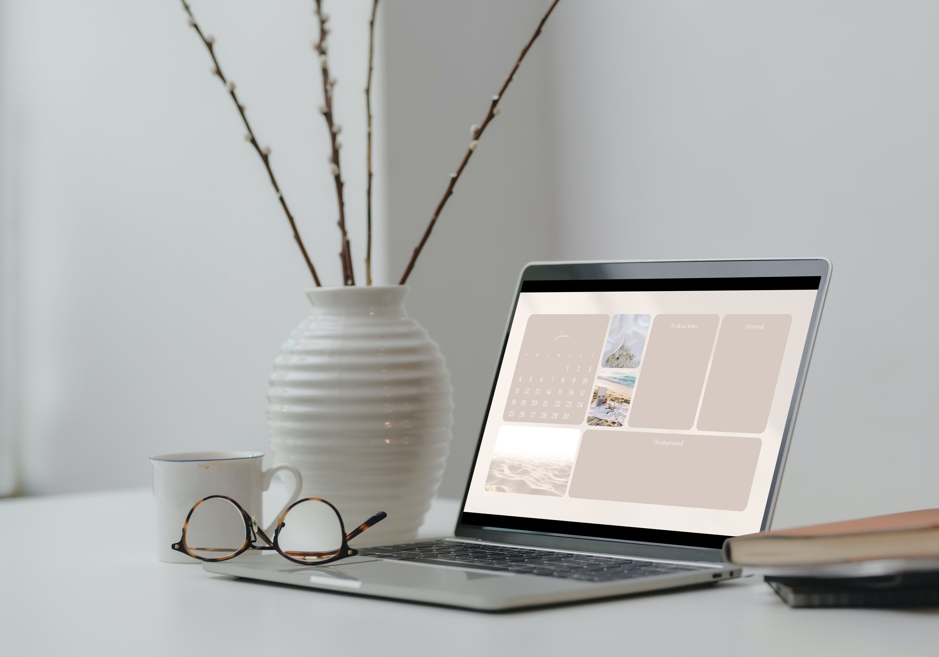 June 2023 Aesthetic Minimalist Wallpaper Desktop Organizer Etsy Canada