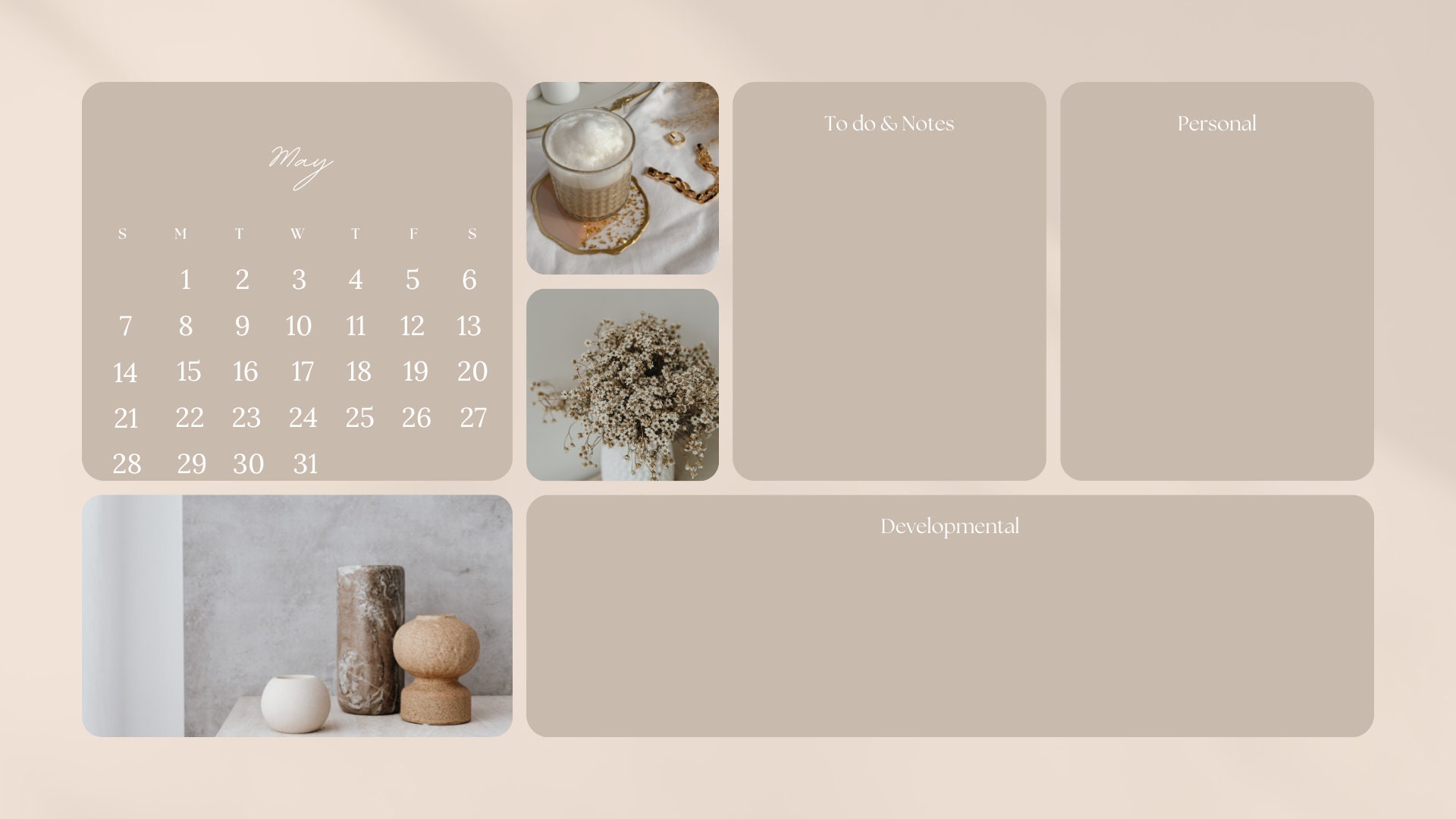 May 2023 Aesthetic Minimalist Wallpaper Desktop Organizer Etsy Canada