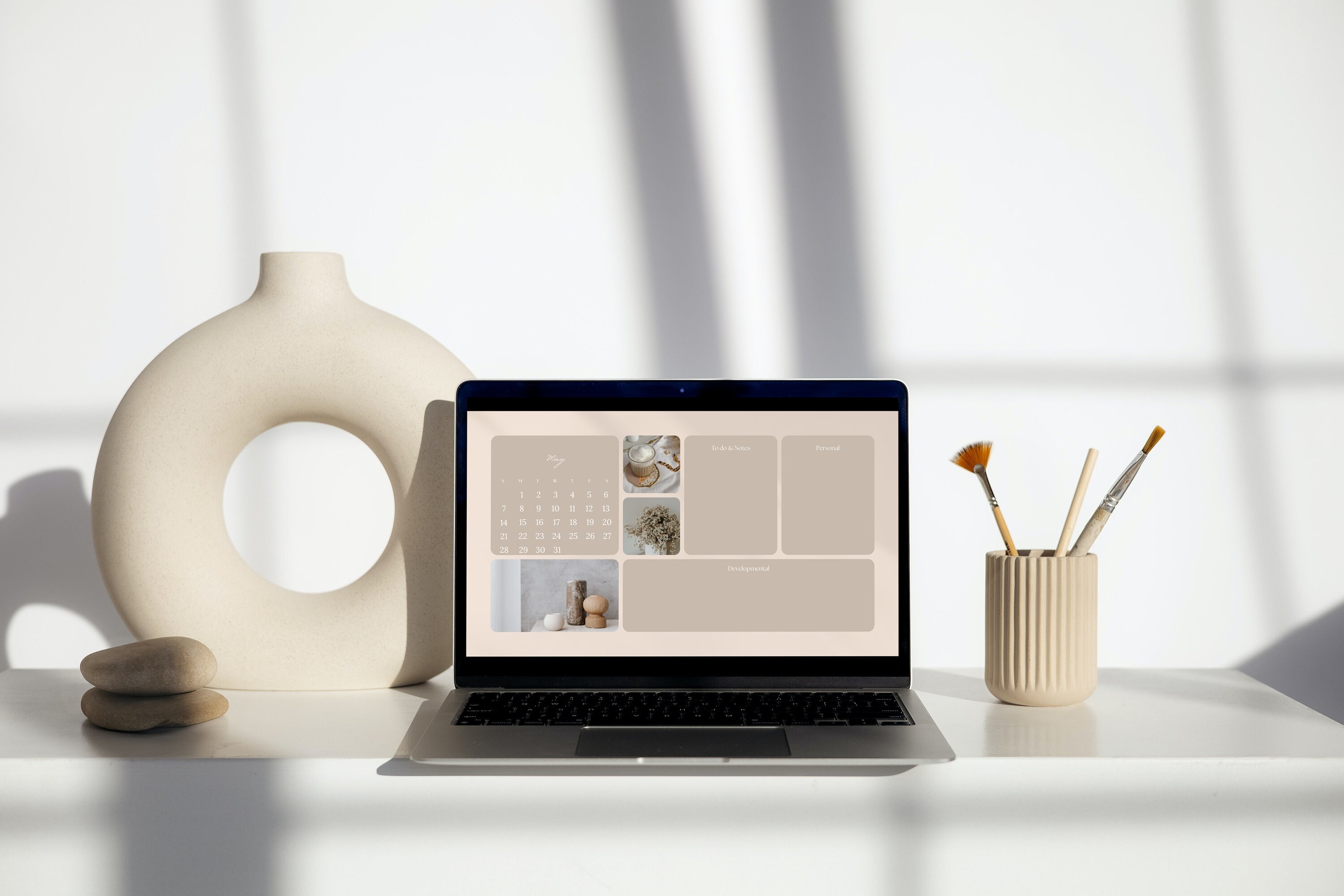 May 2023 Aesthetic Minimalist Wallpaper Desktop Organizer Etsy Canada