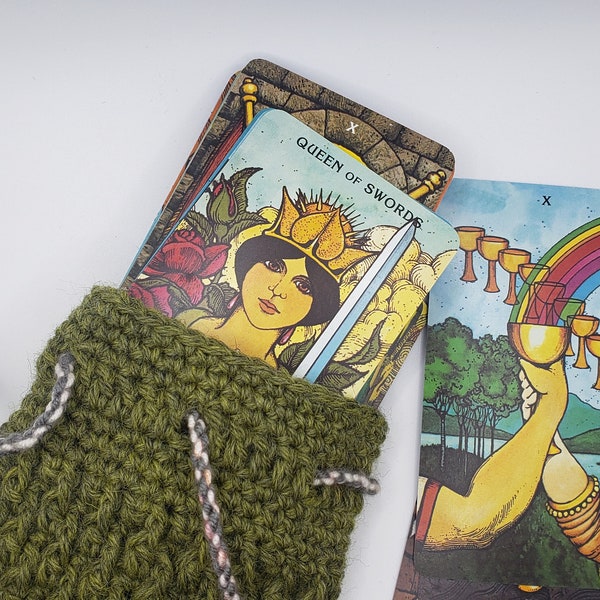 Tarot bag Textured Alpine stitch Crochet Pdf Pattern / Permission to Sell made items