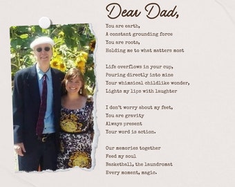 Happy Father's Day Poem - Personalized Custom Poetry Gift for your father or dad