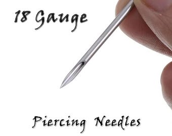 18 Gauge Piercing Needles: EO Gas Sterilized, Disposable Body Piercing