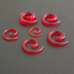 Spiral Taper Stretcher for Ears, Body Piercing Taper – High Quality Ear Gauge Expander Tool. Electric Red