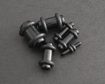 Ear Stretching Kit: Taper Ear Gauge Expander Set (2mm-10mm) - By Pairs, 6 Pieces or 12 Pieces (Black)