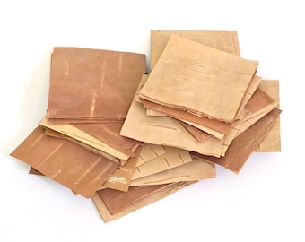 5x5 cm Natural Birch Bark Squares: Rustic Crafting, Resin Art - 15 Pieces
