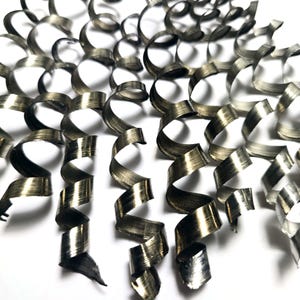 Steel Shavings For Resin Epoxy Pendants And Orgonite &quot;Piggy Tails&quot; High-Quality Steel Shaving Strips. 10 Pieces In Various Sizes.