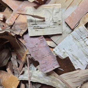 Leftover Pieces, Natural Canadian Birch Tree Bark for Crafting, Resin Jewelry, DIY Projects. Various Sizes. Sold By Packs - See Pictures
