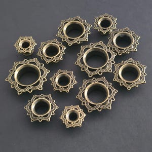 Afghan Brass Tribal Tunnels - Body Piercing Jewelry - Sizes 6mm to 20mm