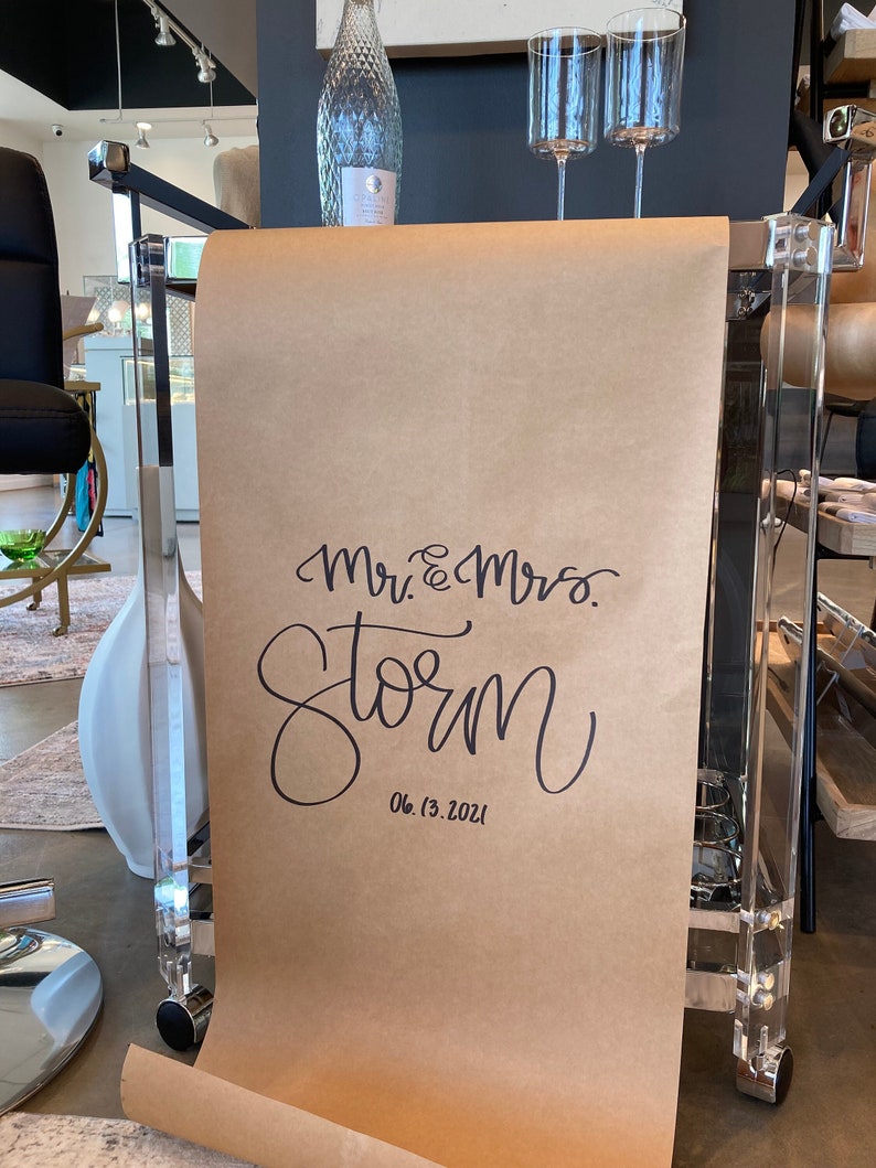 Custom Kraft Paper Wedding Runner Etsy