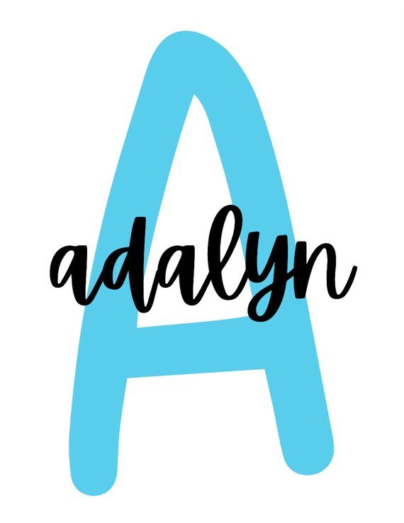 Customizable Letter/name DIGITAL ART Etsy
