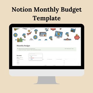 Monthly Budget Template for Notion