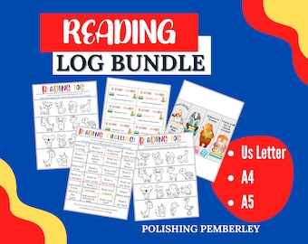 Può includere: Un pacchetto di registri di lettura stampabili colorati per bambini. Il pacchetto include un registro di lettura, una sfida di lettura e segnalibri. Il registro di lettura presenta una varietà di animali e la sfida di lettura presenta diversi scenari di lettura. I segnalibri presentano un orso, una volpe e un gatto. Il pacchetto è disponibile nelle dimensioni US Letter, A4 e A5.