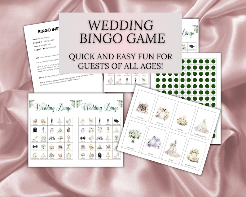 Wedding Bingo
Fun for guests of all ages!