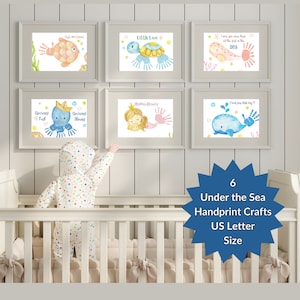 Under the Sea Handprint Crafts - Under the sea crafts, Ocean Theme Crafts, Handprint Crafts, Mermaid Crafts, Fish Crafts, Handprint Art