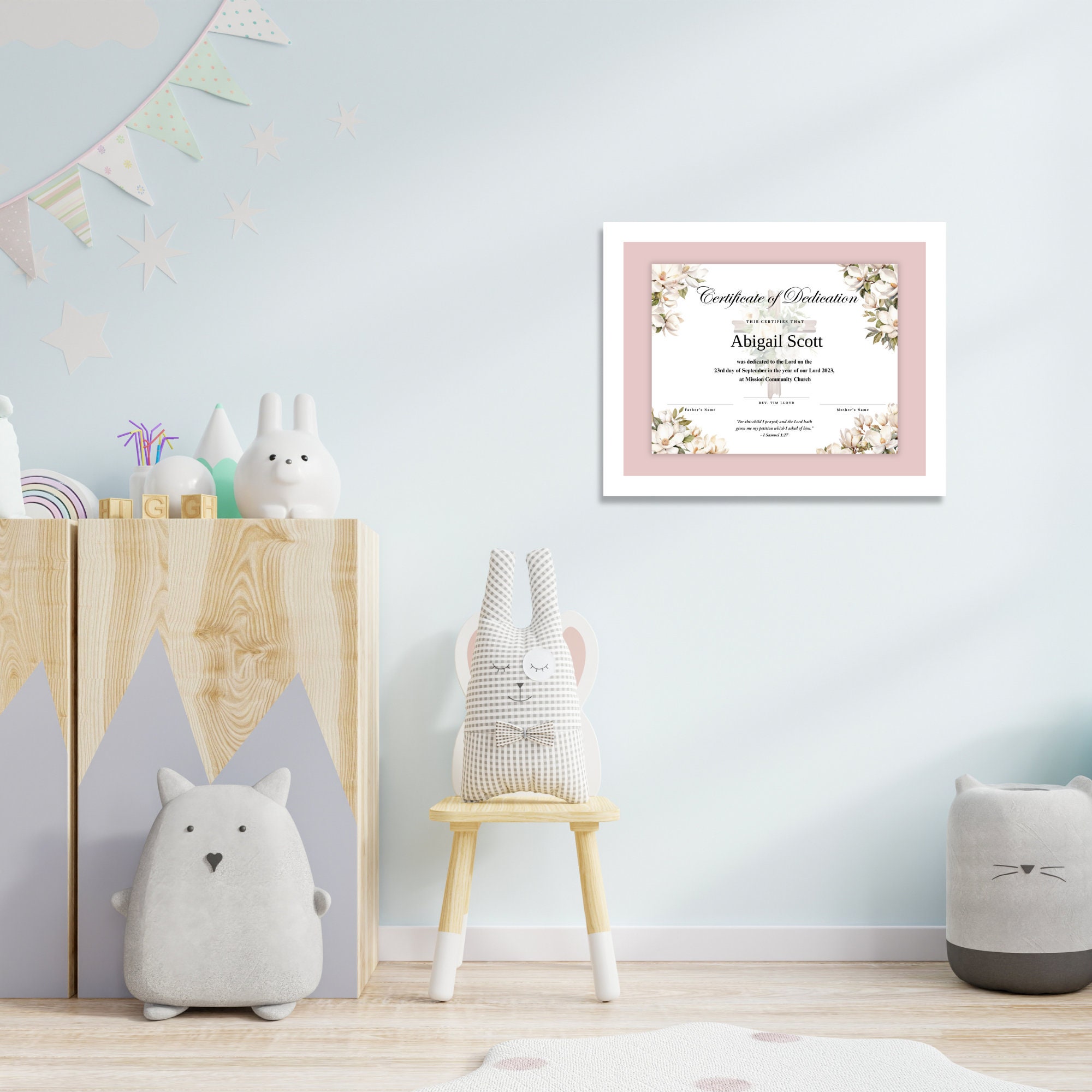 Baby Dedication Certificate Dedication Template, Baptism Certificate, Church Templates, KJV