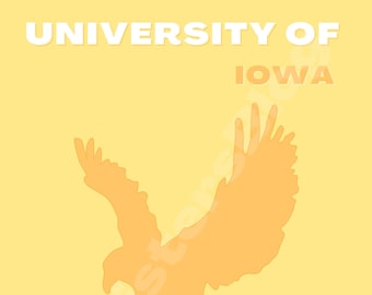 University of Iowa Printable Wall Art, DIGITAL DOWNLOAD