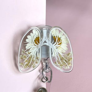 Lung Badge Reel, Respiratory Therapist, Nurse Gift, Nurse Badge Reel, Doctor gift, Personalized Resin Badge Reel, ICU Badge Reel