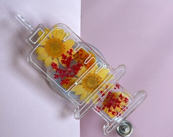 Bobina porta badge per ago da siringa, bobina porta badge per prelievo di sangue, bobina porta badge per ago