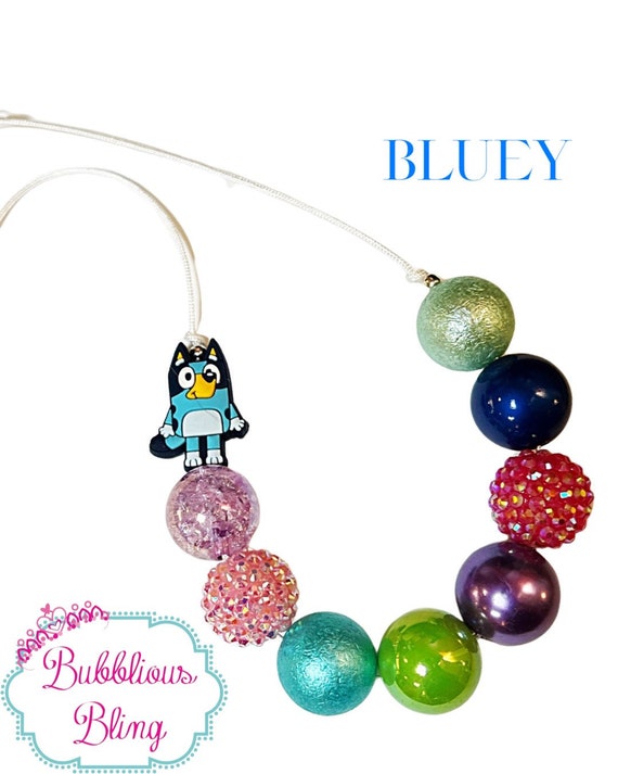 Bluey Chunky Bubblegum Necklace Adjustable Etsy