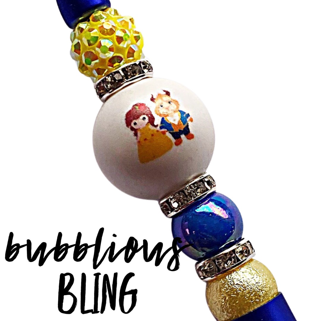 Ballpoint Novelty Pen Big Bead Fashion Pen Beauty and Beast Etsy