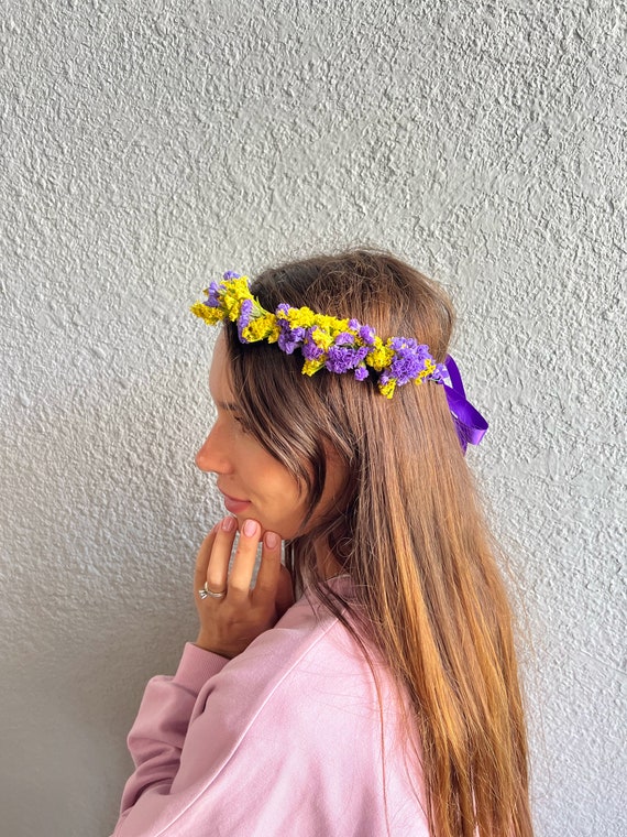 Fresh Flower Purple Crown | Woman Head Band | Floral Hair 