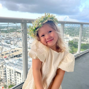 Flower Girl Crown | Wedding Headband | Floral Headpiece | Bridal Flower Crown | Girls Headbands | Fairy Tiara | Flower Halo | Princess Crown