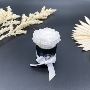 White Preserved Rose In Small Box - Engagement Gift Box - Forever Roses - Bridesmaid Gift - Gift For Her - Eternal Roses - Home Decor