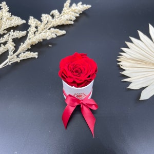 Red Presereved Rose In Small Box - Engagement Gift Box - Forever Roses - Gifts For Her - Preserved Flowers - Bridesmaid Gift - Home Decor