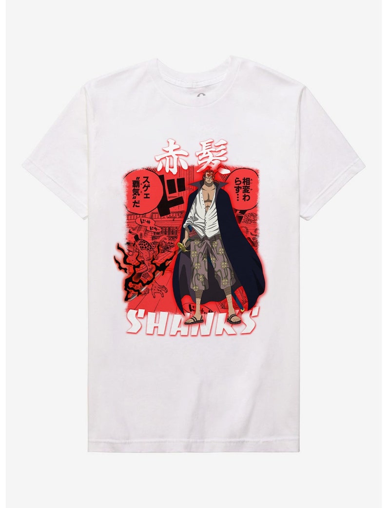 Shanks One Piece Custom Anime T-shirt - Etsy
