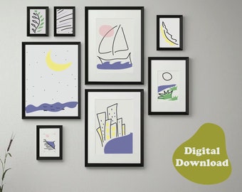 IKEA KNOPPÄNG 8 Printable POSTERS set, Art set, Home Decor, Home Art Print, Abstract, Download, Toddler, Wall Decor Bedroom Playroom Nursery