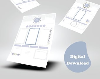 Daily Planner Printable Download, daily schedule, daily organizer, A4
