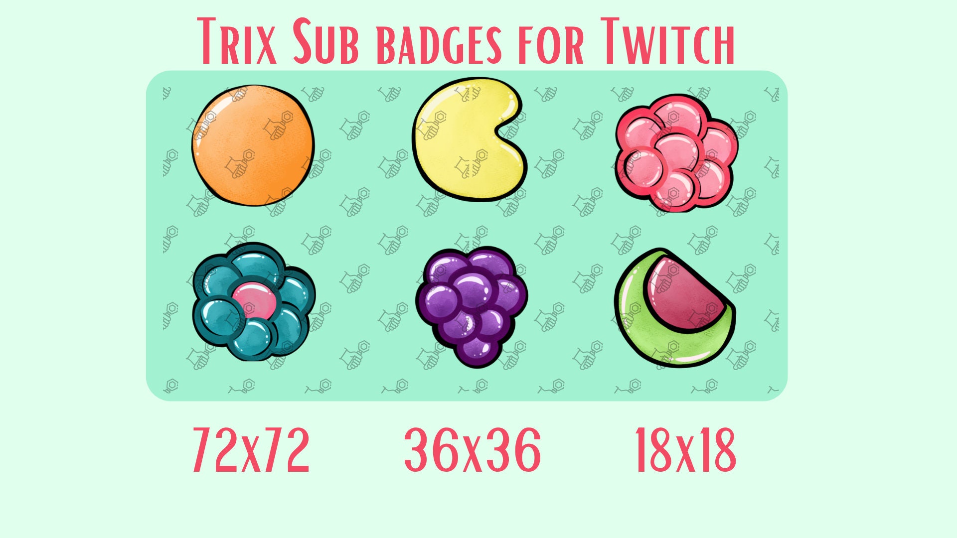 Sub Badges for Twitch of Trix Cereal - Etsy