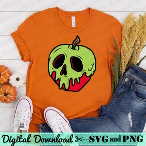 Manzana Venenosa svg, Halloween svg, Reina Malvada svg, Cráneo svg, Descarga Digital, Cráneo Apple svg