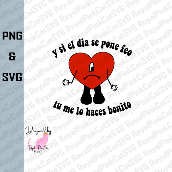 Bad Bunny svg, Corazon Rojo, red heart bad bunny svg, un verano sin ti, baby benito, Yonaguni, sad heart svg, El Conejo Malo svg