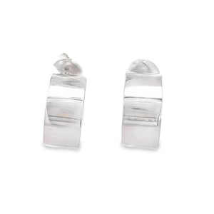 Taxco Artisan Wide Hoop Earrings - Handcrafted Wedding Band Style