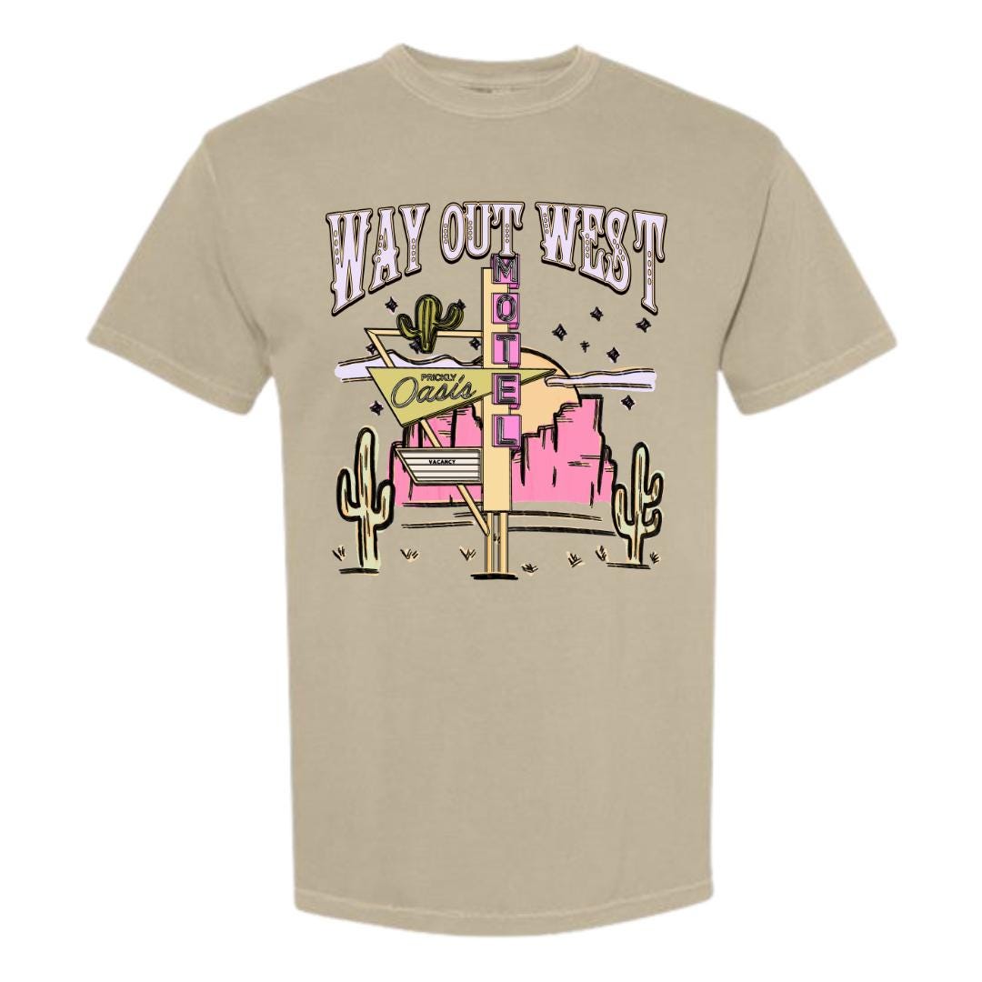 Way Out West Comfort Color Tee, Way Out West Graphic Tee, Way Out 