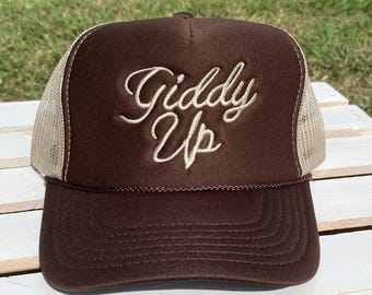 Embroidered Foam Trucker Cap, Howdy Darlin Foam Trucker Cap, Giddy Up Trucker Cap, Mama Embroidered Cap, Giddy Up Embroidered Cap
