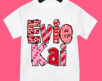Personalized Valentine Tee, Personalized Valentine Onesie, Valentine Toddler Tee, Valentine Infant Onesie, Personalized Valentine's Day Tee