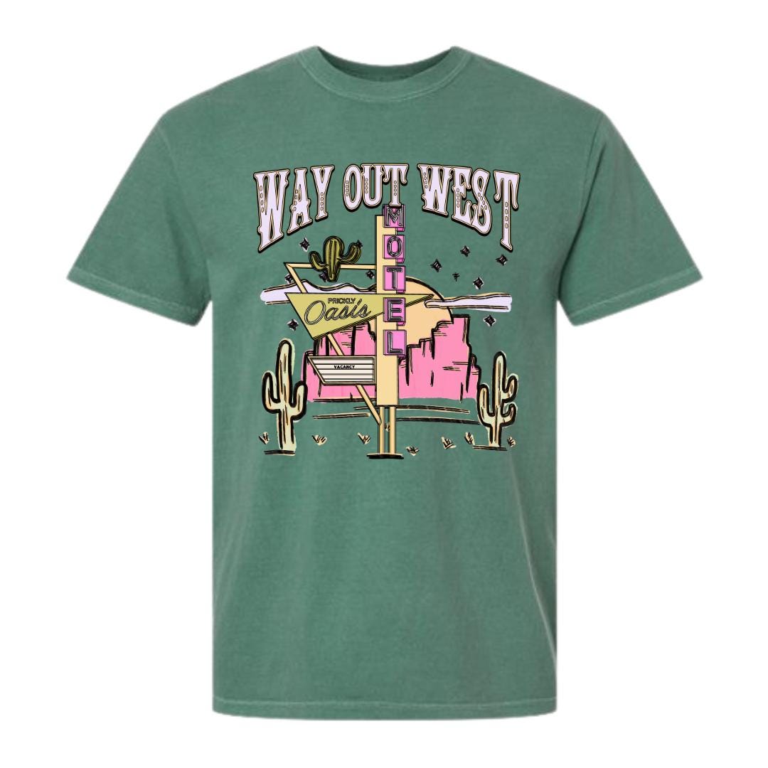 Way Out West Comfort Color Tee, Way Out West Graphic Tee, Way Out 