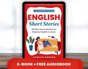 Cuentos cortos en inglés para principiantes en formato libro electrónico + audiolibro y tarjetas didácticas imprimibles