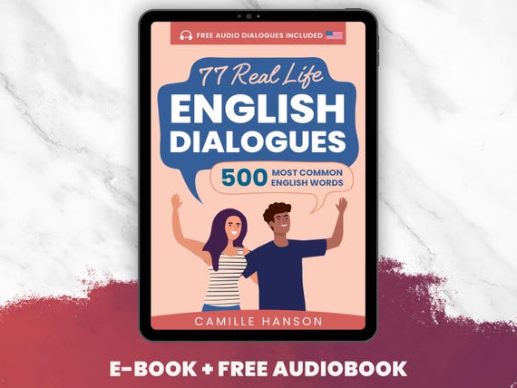 ESL English Dialogues E-book: 500 Common Words + Audio (PDF & Epub)