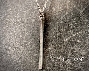 Genuine Diamond + Solid Silver Pendant "Destination"