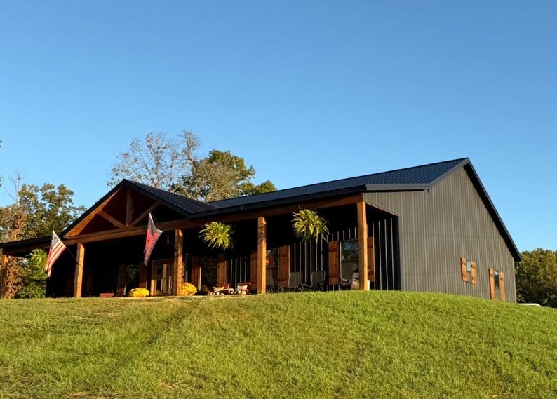 Modern Farmhouse Barndominium Plans | 5 Bedroom Layout | 40x60 | PDF + Framing List image 3