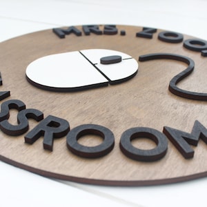 Computer Teacher Custom Gift Laser Cut Sign 3D Lettering Classroom Door Decor Hanger Personalized Teacher Tutor Gift End of the Year Gifts
