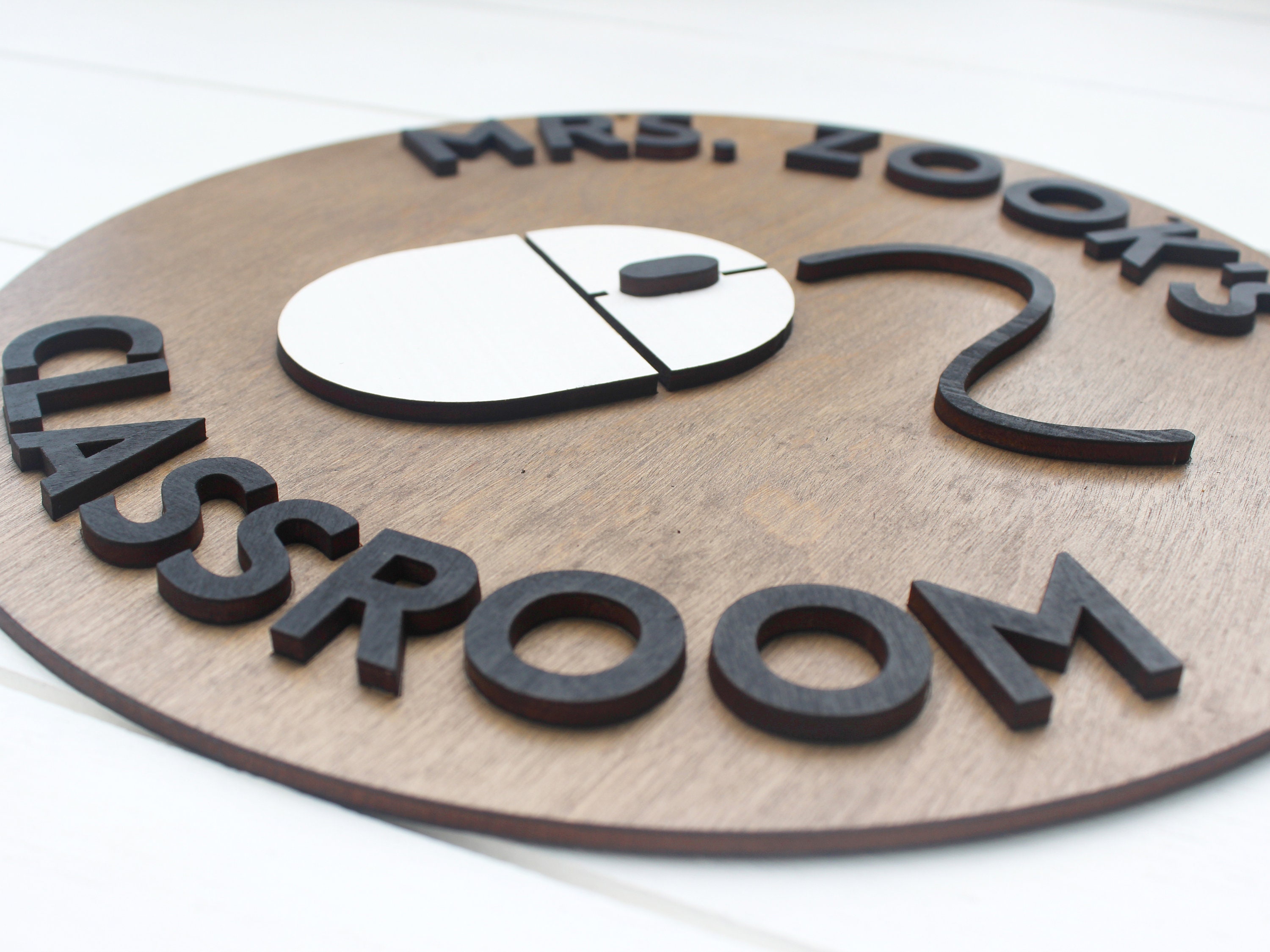 Computer Teacher Custom Gift Laser Cut Sign 3D Lettering Classroom Door Decor Hanger Personalized Teacher Tutor Gift End of the Year Gifts