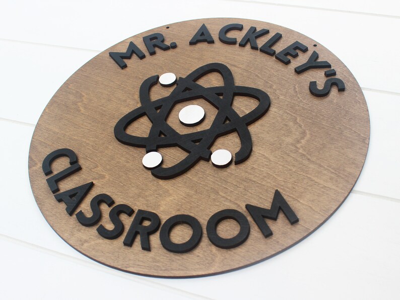 Custom Science Teacher Door Sign: 3D Laser Cut Classroom Decor - Etsy
