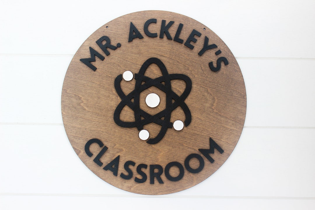 Custom Science Teacher Door Sign: 3D Laser Cut Classroom Decor - Etsy