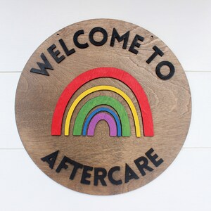 Custom Teacher Personalized Gift Laser Cut Sign 3D Lettering Classroom Door Decor Hanger Specialist Tutor Gift End of Year Gifts Rainbow